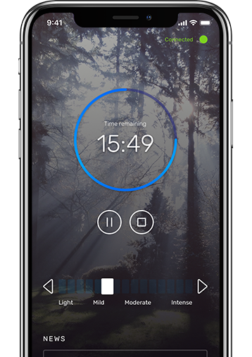 eXciteOSA app settings phone screengrab